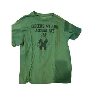 Monopoly Checking My Bank Account Like Green T-Shirt Mens XL
